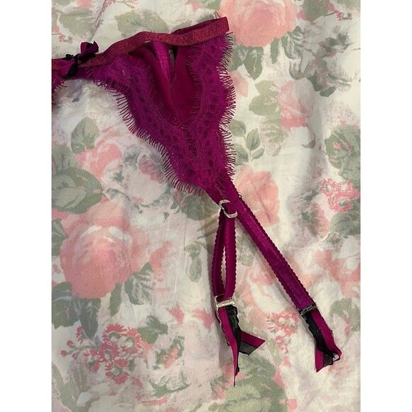 Agent Provocateur Lavelle Suspender Garter Belt Magenta AP 2 - Picture 8 of 11